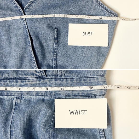 J. Crew Point Sur Wide Leg Tailored Indigo Jumpsuit 2 chambray denim minimalist - Picture 11 of 14